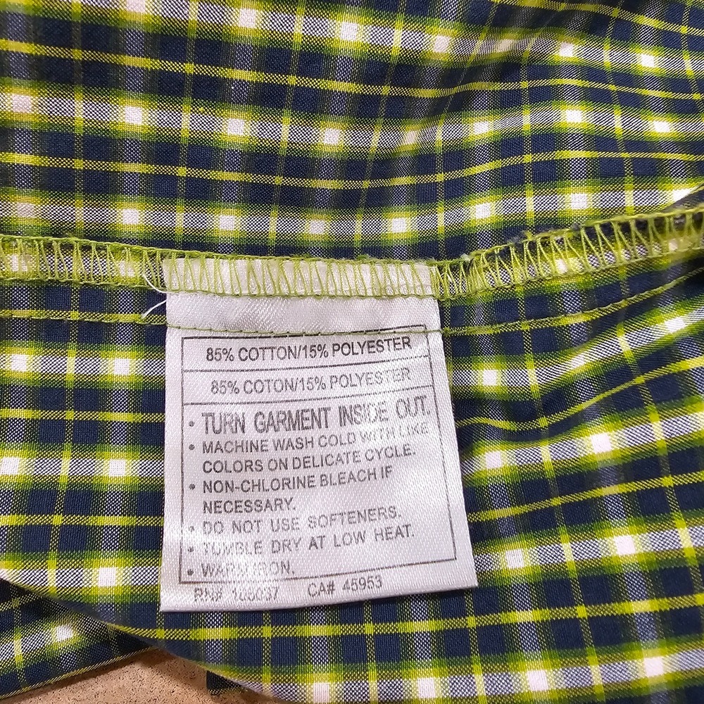 Men's Ariat Pro Series Green Plaid Button Down Shirt Size XXL - Picture 6 of 7